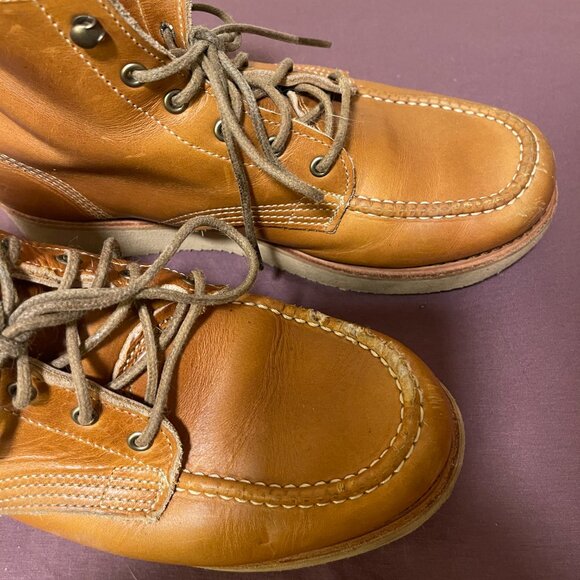 Timberland American Craft Moc Toe Boots - Medium Brown - Full Grain Men's Size 9 - Picture 5 of 8